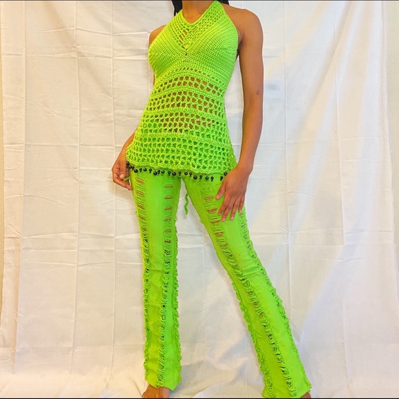 Backless Crochet Hoodie Top - Picture 3 of 3